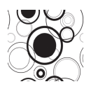 Tischläufer Malisa Weiß mit schwarzen Kreisen