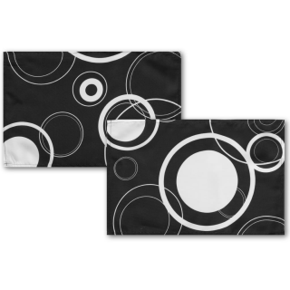 Tischset Malisa Schwarz mit weißen Kreisen 2er Set