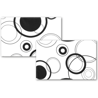 Tischset Malisa Weiß mit schwarzen Kreisen 2er Set