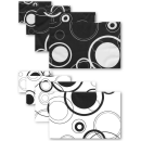 Tischset Malisa Weiß mit schwarzen Kreisen 2er Set