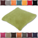 Kissenhülle "Kuschel" ca. 30x30cm grün - olivgrün mit Füllung