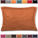 Kissenhülle "Kuschel" ca. 40x60cm terracotta - ochre mit Füllung