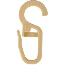 Faltenleghaken beige für 9mm Gardinenringe (10er Set)