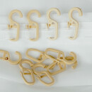 Faltenleghaken beige für 9mm Gardinenringe (10er Set)