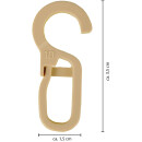 Faltenleghaken beige für 9mm Gardinenringe (10er Set)