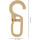 Faltenleghaken beige für 9mm Gardinenringe (10er Set)