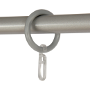 Ringe mit Haken silber Ø28mm, für Gardinenstangen bis 16mm (10er Set)