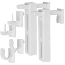 Klemmträger Set für Cafehaus und Vitragestangen 1er Pack Klemmträger Weiß