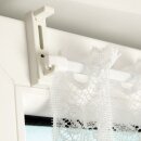 Klemmträger Set für Cafehaus und Vitragestangen 1er Pack Klemmträger Weiß
