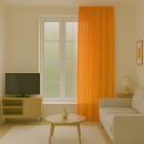 Gardine Blickdicht "Ellen" mit Universalband - 140x145 cm - Hellorange