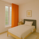 Gardine Blickdicht "Ellen" mit Universalband - 140x145 cm - Hellorange