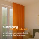 Gardine Blickdicht "Ellen" mit Universalband - 140x245 cm - Hellorange