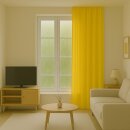 Gardine Blickdicht "Ellen" mit Universalband - 140x145 cm - Gelb
