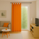 Dekoschal Ellen Schlaufen, 140x145cm - Hellorange