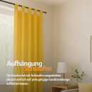 Dekoschal Ellen Schlaufen, 140x145cm - Gelb