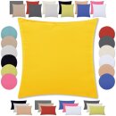 Kissenbezüge „Ellen“ mit Reißverschluss 50x50cm ohne Füllung Gelb