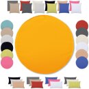 Kissenbezüge „Ellen“ mit Reißverschluss 50cm rund ohne Füllung Hellorange