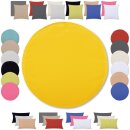 Kissenbezüge „Ellen“ mit Reißverschluss 50cm rund ohne Füllung Gelb