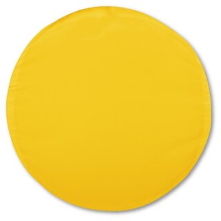 Kissenhülle "Ellen" im modernen Uni-Design Gelb Ø 30 cm