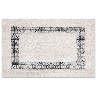 Badematten - Natur und Hellbeige - 45 x 70cm (Lines)