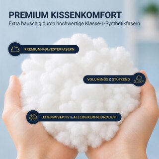 Füllkissen rund Ø50cm Innenkissen mit Polyesterfüllung Klasse 1 für Dekokissen
