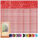 Fadenvorhang 90 x 240cm, rot - korallenrot