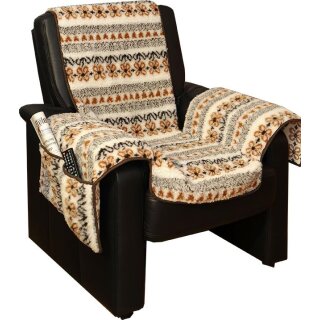 Sesselschoner Lammflor ca. 147 x 147cm beige gemustert