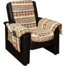 Sesselschoner Lammflor ca. 147 x 147cm beige gemustert