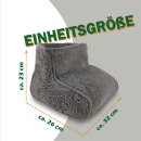 Fußwärmer ohne Strom Lammfloroptik Universalgröße Grau