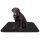 Tierdecke Lammflor schwarz - jet black 70x100cm