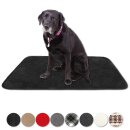 Tierdecke Lammflor schwarz - jet black 80x120cm