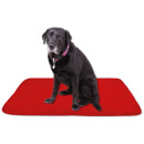 Tierdecke Lammflor rot - salsa 80x120cm