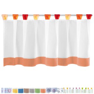 Bistrogardine mit Schlaufen, ca. 150x45cm "orange - rot"