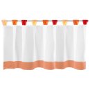 Bistrogardine mit Schlaufen, ca. 150x45cm "orange - rot"
