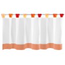 Bistrogardine mit Schlaufen, ca. 150x45cm "orange - rot"