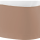 Bistrogardine mit Schlaufen, ca. 150x45 cm "braun - weiß"