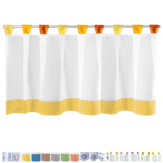 Bistrogardine mit Schlaufen, ca. 150x45cm "gelb - orange"