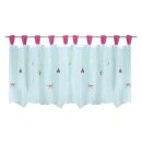 Bistrogardine mit Schlaufen, ca. 150x45cm "pink - Schmetterlinge"