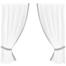 Gardinenset mit Stangendurchzug "Satin" 140x120cm - Grau