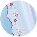 Gardinenset mit Stangendurchzug "Satin" 140x120cm - Weinrot Blumen bestickt