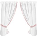 Gardinenset mit Stangendurchzug "Satin" 140x120cm - Bunt Blumen