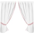 Gardinenset mit Stangendurchzug "Satin" 140x120cm - Bunt Blumen
