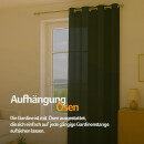Gardinenschal Ellen blickdicht mit Ösen 140x145 cm Schwarz