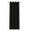 Gardinenschal Ellen blickdicht mit Ösen Schwarz 140x145 cm