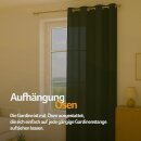 Gardinenschal Ellen blickdicht mit Ösen Schwarz 140x145 cm