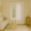 Gardinenschal Ellen blickdicht mit Ösen Weiß 140x145 cm