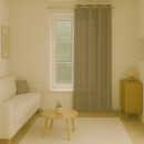 Gardinenschal Ellen blickdicht mit Ösen 140x145 cm Sandgrau