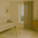 Gardinenschal Ellen blickdicht mit Ösen 140x145 cm Sandgrau