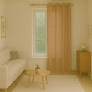 Gardinenschal Ellen blickdicht mit Ösen 140x145 cm Hellbraun