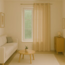 Gardinenschal Ellen blickdicht mit Ösen Beige 140x145 cm